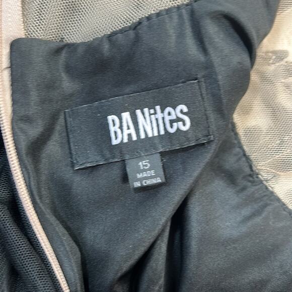 BA Nites mesh and embroidery tulle tutu strapless cocktail party dress, 15 NWT - Picture 8 of 12